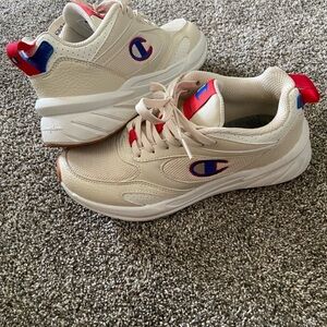 Champion Kids' Beige and Blue Sneakers